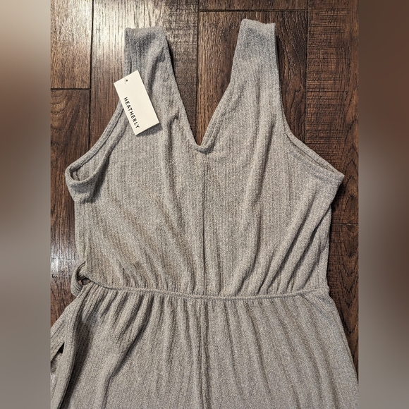 HEATHERLY Delia Side Tie Knit Romper Light Gray Size 2X Stretchy Soft Comfy NWT! - Picture 14 of 16